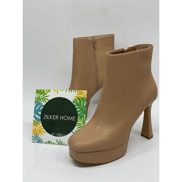 Inc International Concepts Women's Alize Platform Booties - Dark Almond 10M - Picture 1 of 7